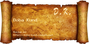 Doba Kund névjegykártya